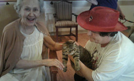 Club Members visiting senior citizen center